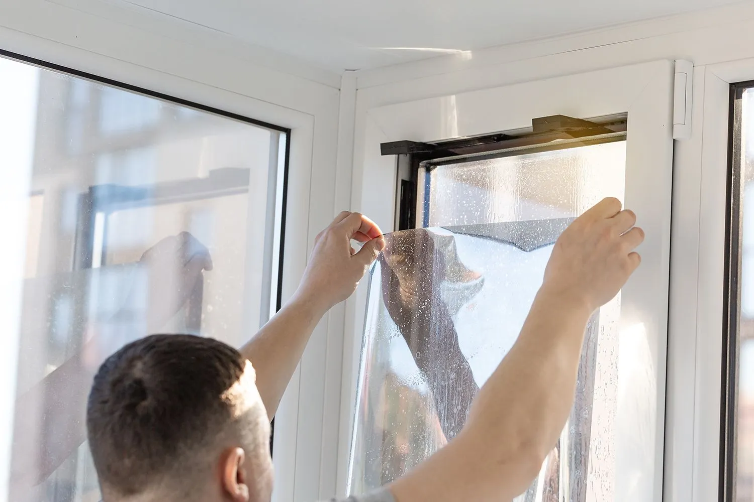 Office window tinting installation