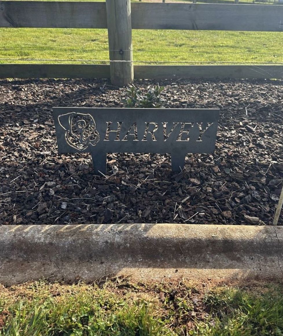 Memorial Sign — Custom Waterjet Cut Garden Sign