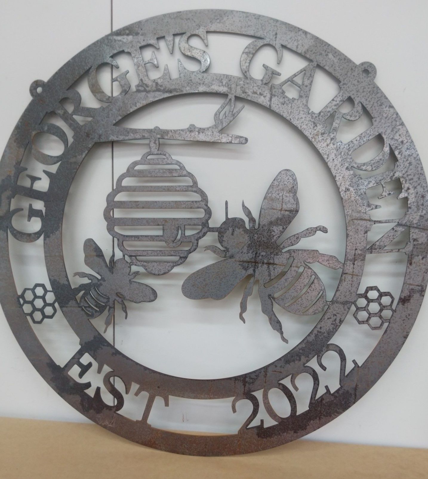 George's Farm — Personalised Waterjet Cut Sign